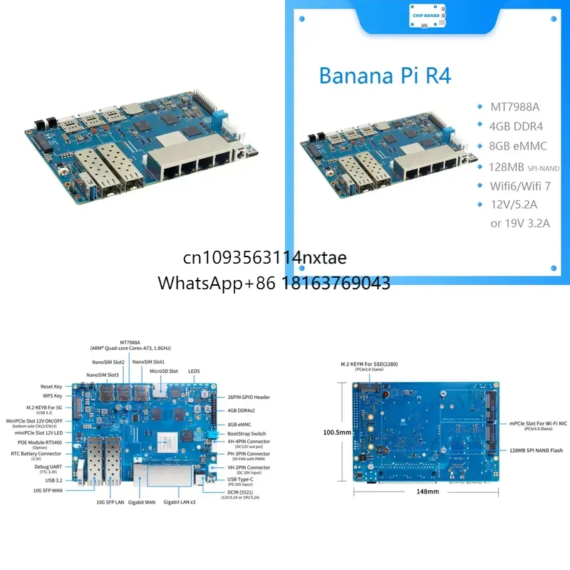 Bananapi Bpi R4 Wifi 7 - 2026년 핫! 바나나 파이 BPI R4