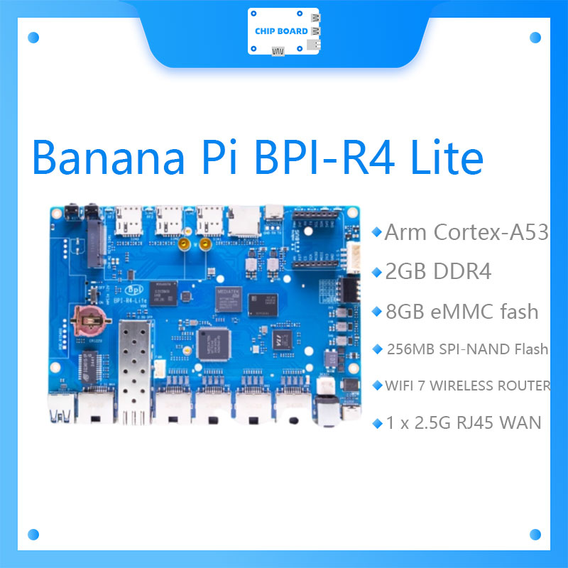 Bananapi Bpi R4 Wifi 7 - 바나나 파이 BPI-R4 Lite는 MT7987A SoC,