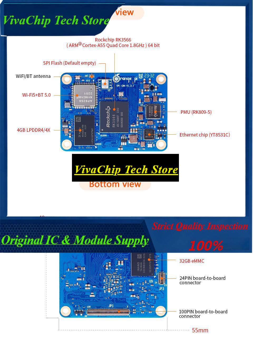 Compute Module 4 32Gb Wifi - 비바크오렌지 파이 CM4 4GB 램 32GB