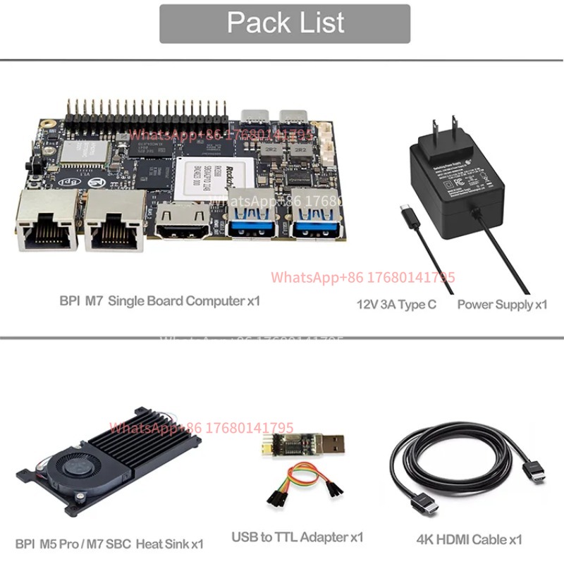 RK3588 싱글 보드 컴퓨터 SBC 8K60 6TOP - Banana Pi Bpi M7 Rk3588 리뷰 및 가격