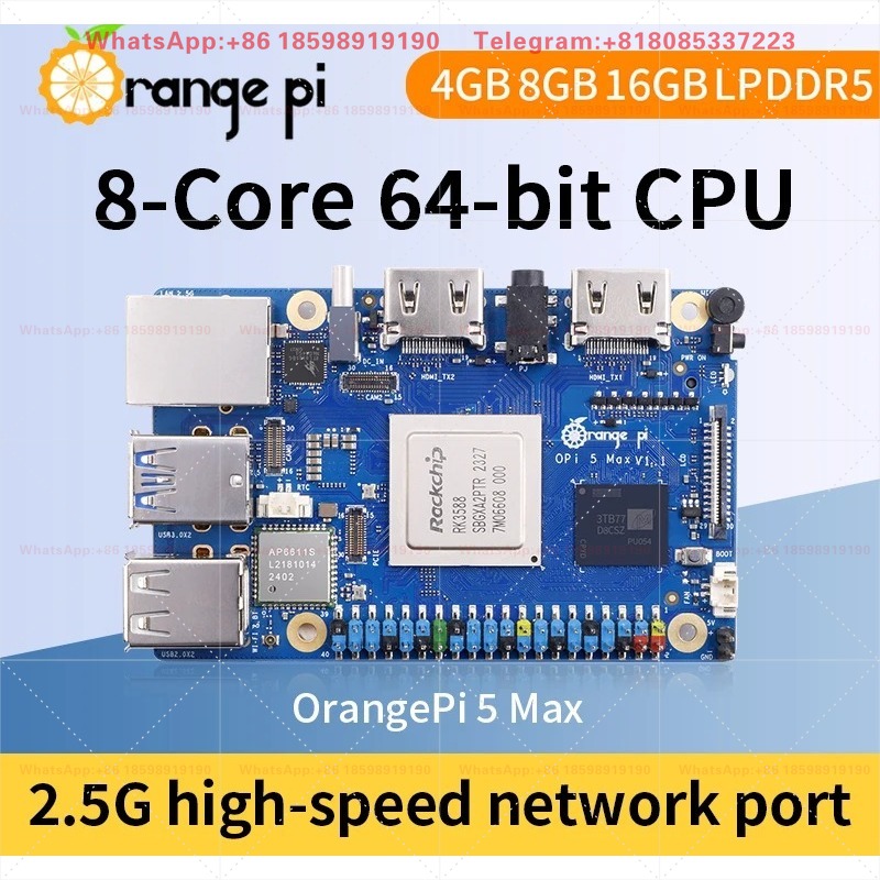 오렌지 파이 5 맥스 8GB / 16GB RAM 싱글  - Orange Pi 5 Max Rk3588 리뷰 및 가격